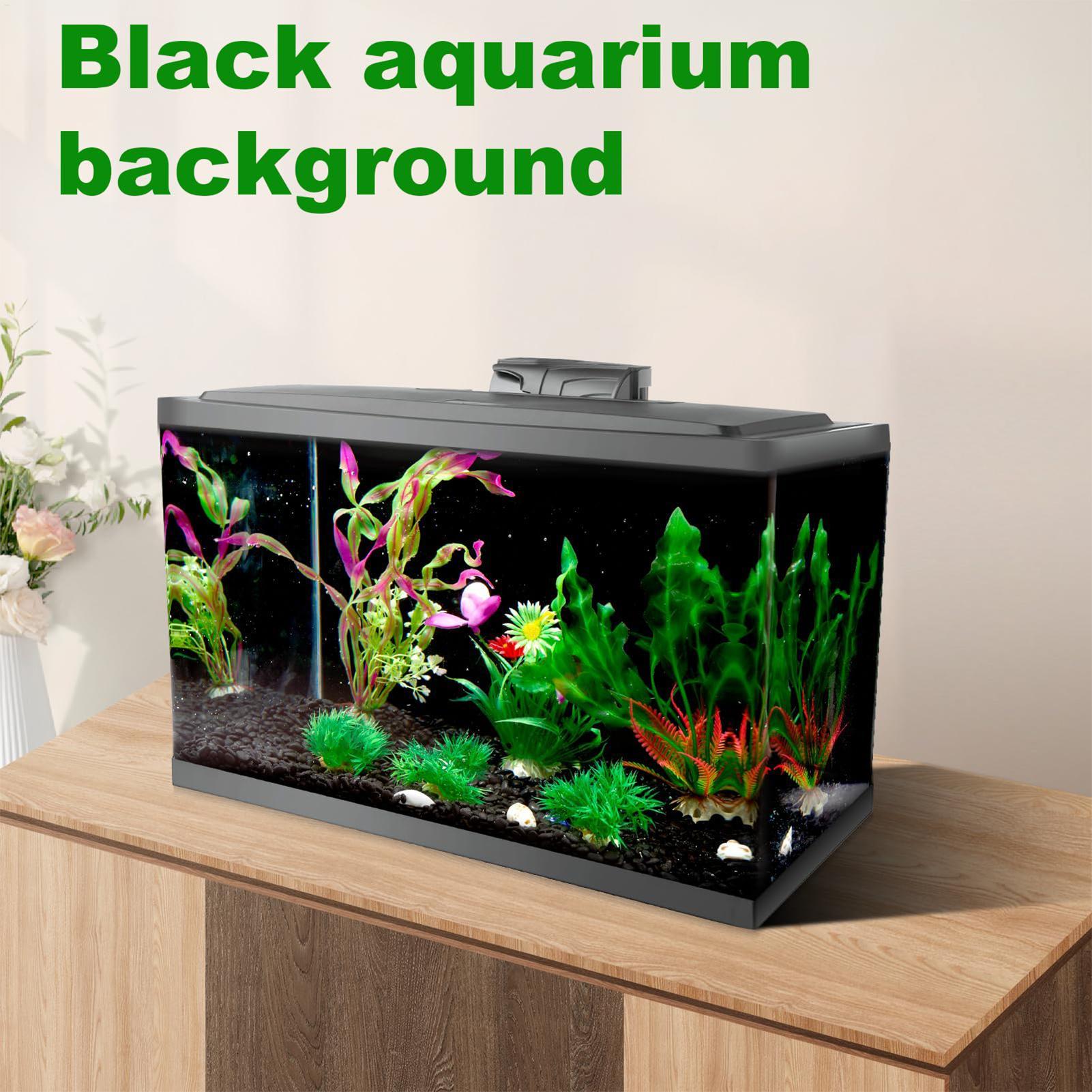 Aquarium Fish Wallpaper - Fish Tank Background Static Cling Black