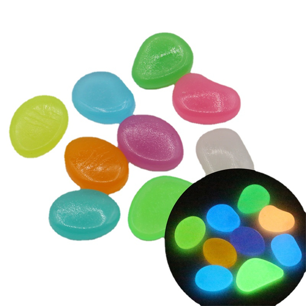 Aquarium Fish Guppy - 50pcs Luminous Stone Fluorescent Gravel Pebbles