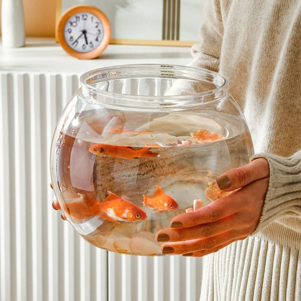 Aquarium Fish Jar - New Transparent Fish Tank Round Unbreakable