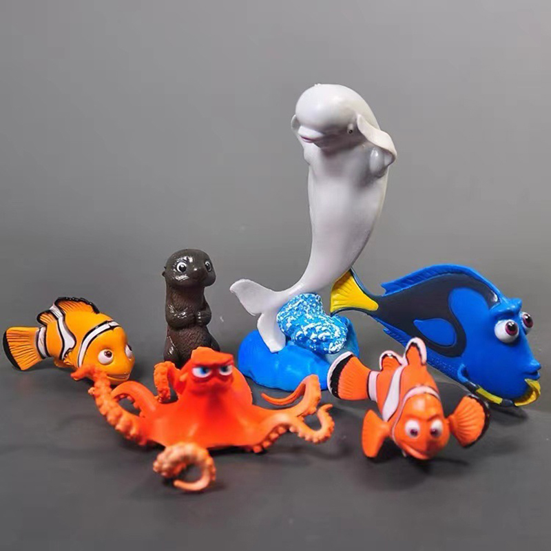 Cute 6 PC Dolls Statue World O - Aquarium Fish Dolphin 评论和价格