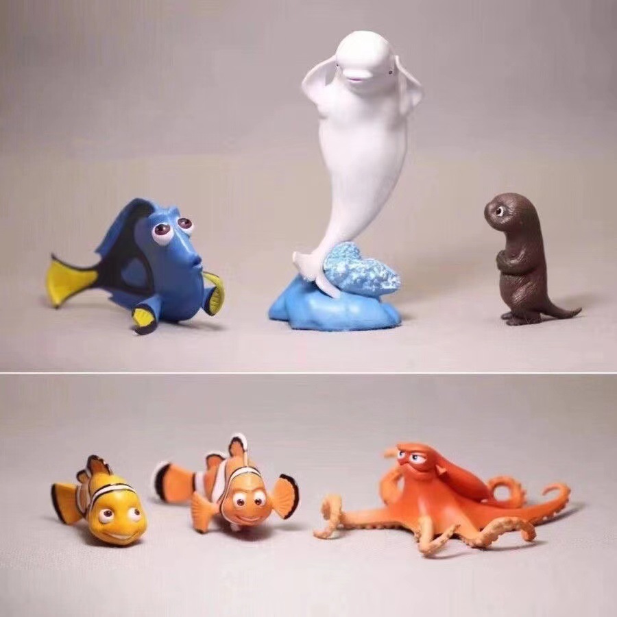 Cute 6 PC Dolls Statue World O - Aquarium Fish Dolphin 评论和价格