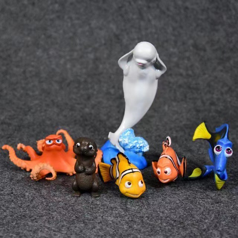 Cute 6 PC Dolls Statue World O - Aquarium Fish Dolphin 评论和价格