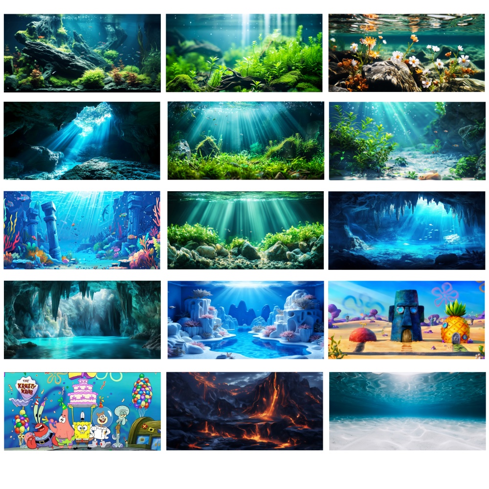 Aquarium Background Sticker 80 - Aquarium Fish Wallpaper 评论和价格