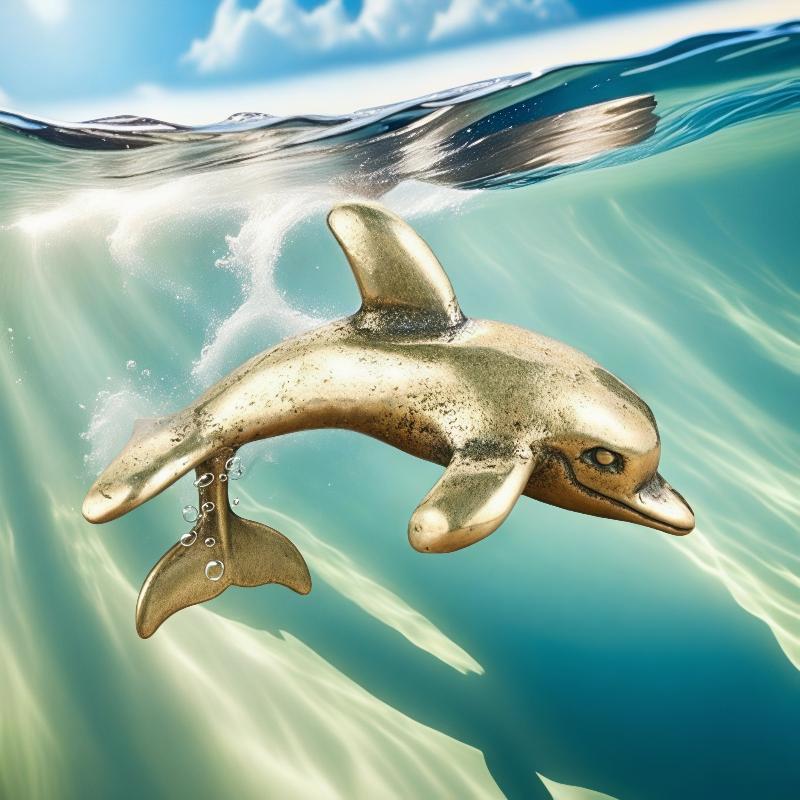 Brass Dolphin Figurine Vintage - Aquarium Fish Dolphin 评论和价格