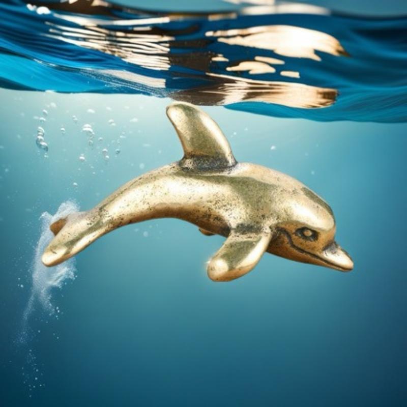 Brass Dolphin Figurine Vintage - Aquarium Fish Dolphin 评论和价格