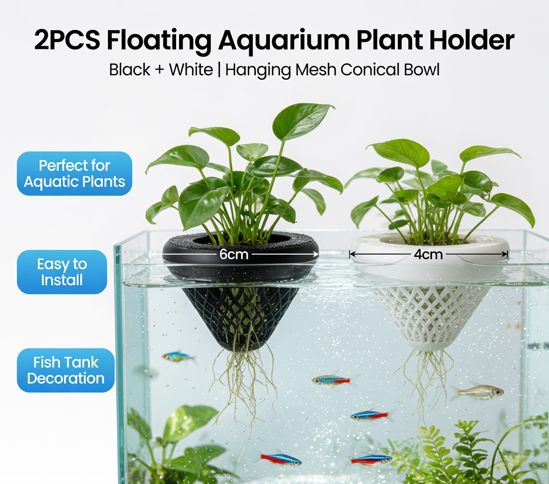2PCS Floating Aquarium Plant H - Aquarium Fish Escape 评论和价格