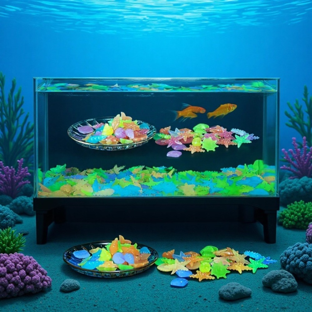 Glowing Luminous Ocean Stones  - Aquarium Fish Guppy 评论和价格