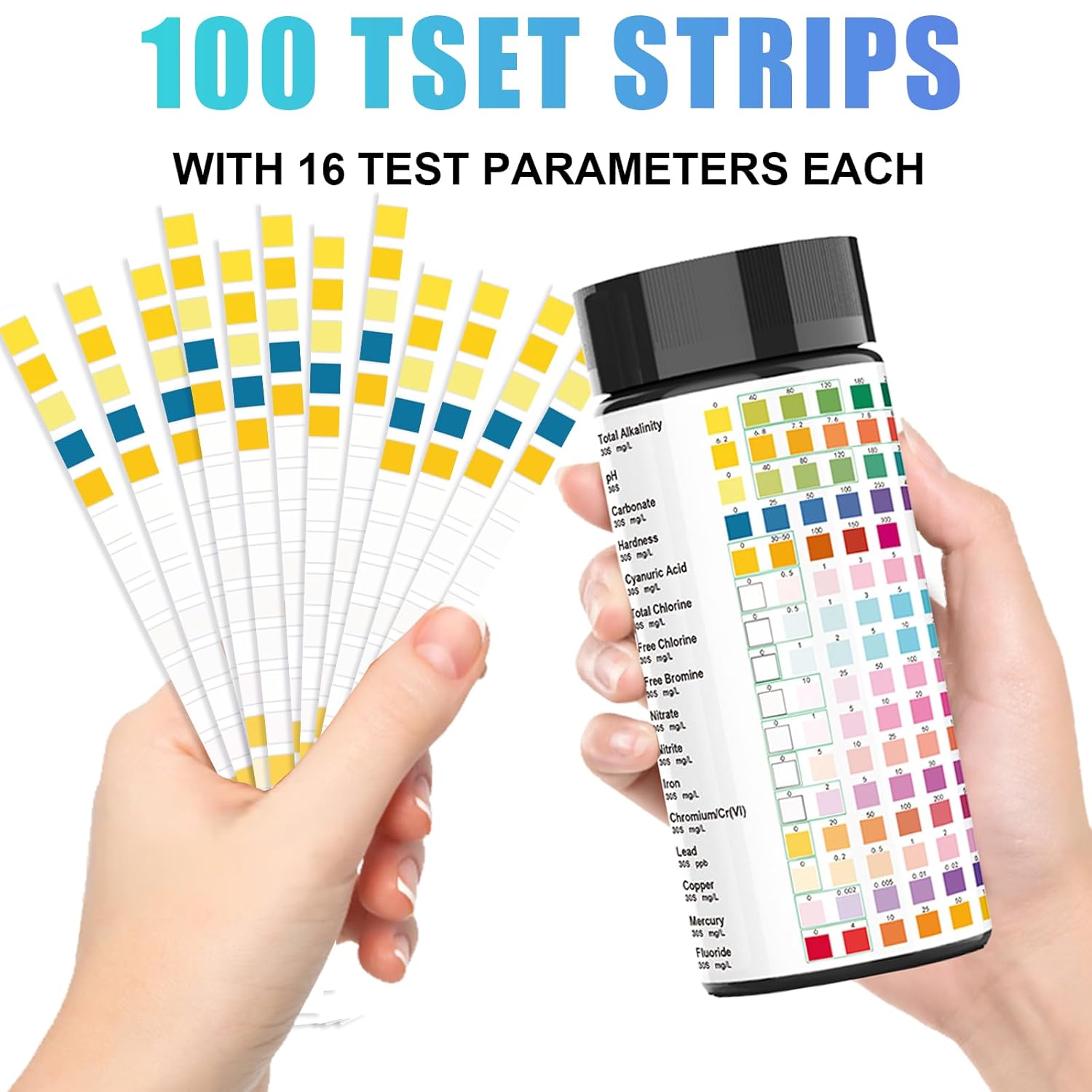 16-in-1 Water Test Kit Strips, - Aquarium Test Kit 评论和价格