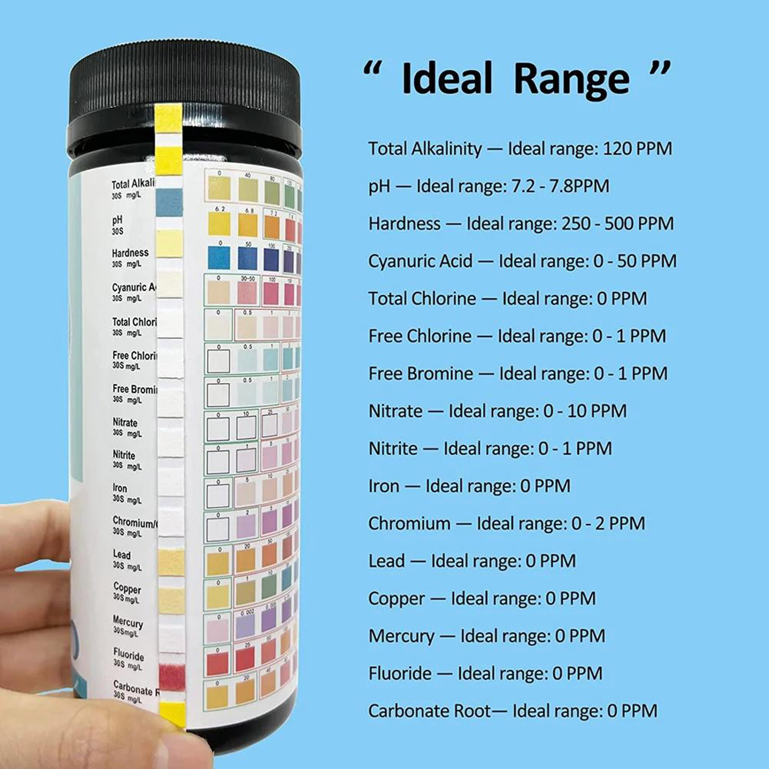 16-in-1 Water Test Kit Strips, - Aquarium Test Kit 评论和价格