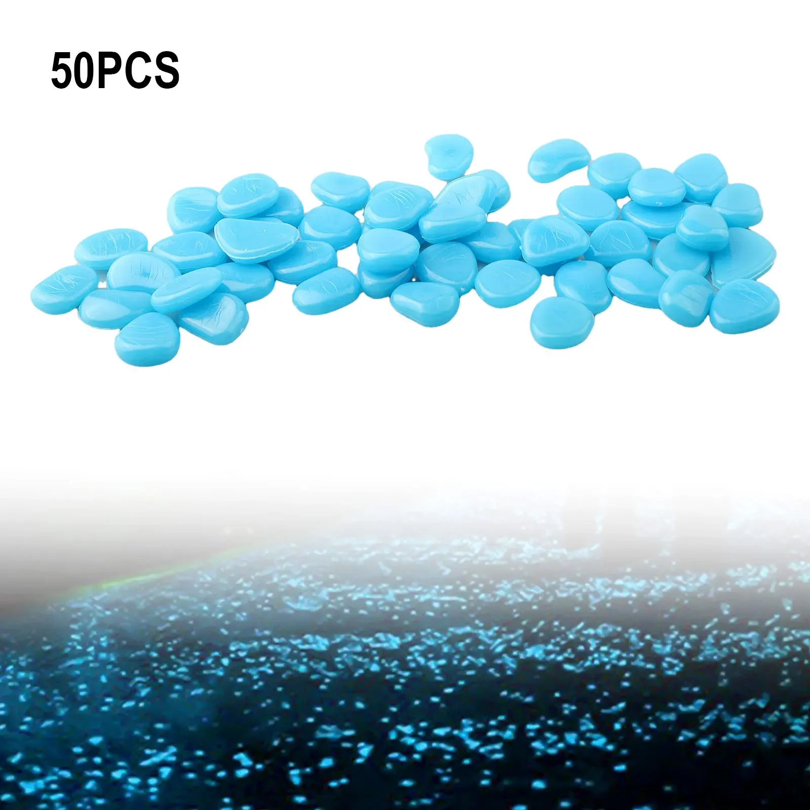 50PCS/Set Glow In The Dark Peb - Aquarium Fish Home 评论和价格