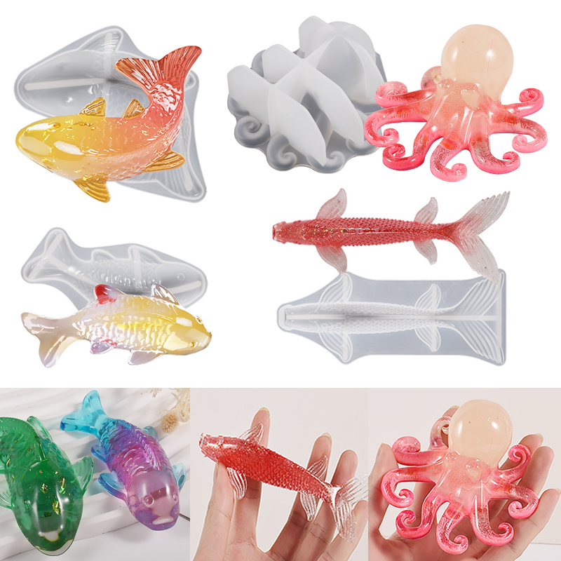 3D Koi Fish Shaped Epoxy Resin - Aquarium Fish Guppy 评论和价格