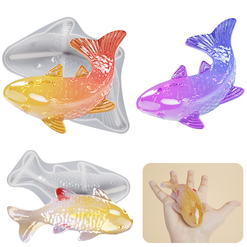 3D Koi Fish Shaped Epoxy Resin - Aquarium Fish Guppy 评论和价格