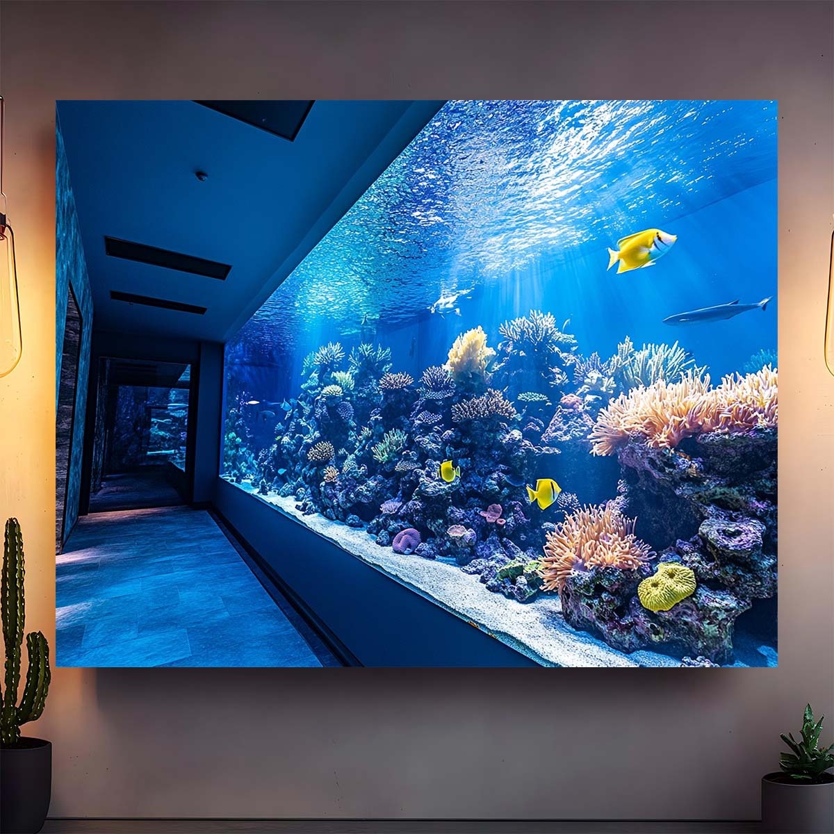 Vibrant Underwater Aquarium Ta - Aquarium Fish Home 评论和价格