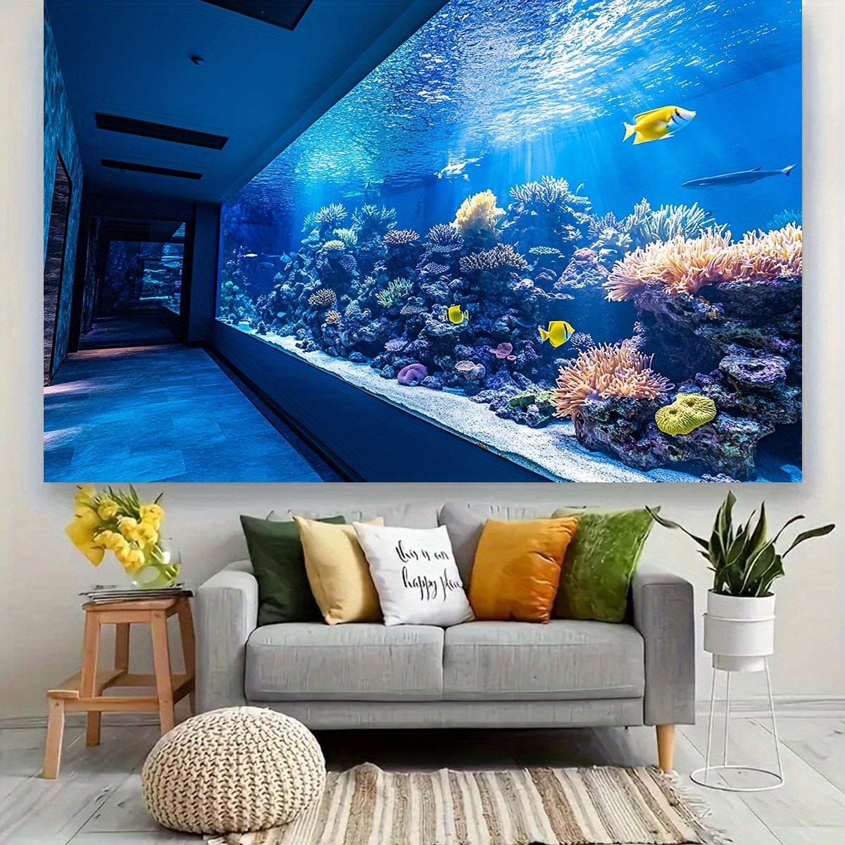 Vibrant Underwater Aquarium Ta - Aquarium Fish Home 评论和价格