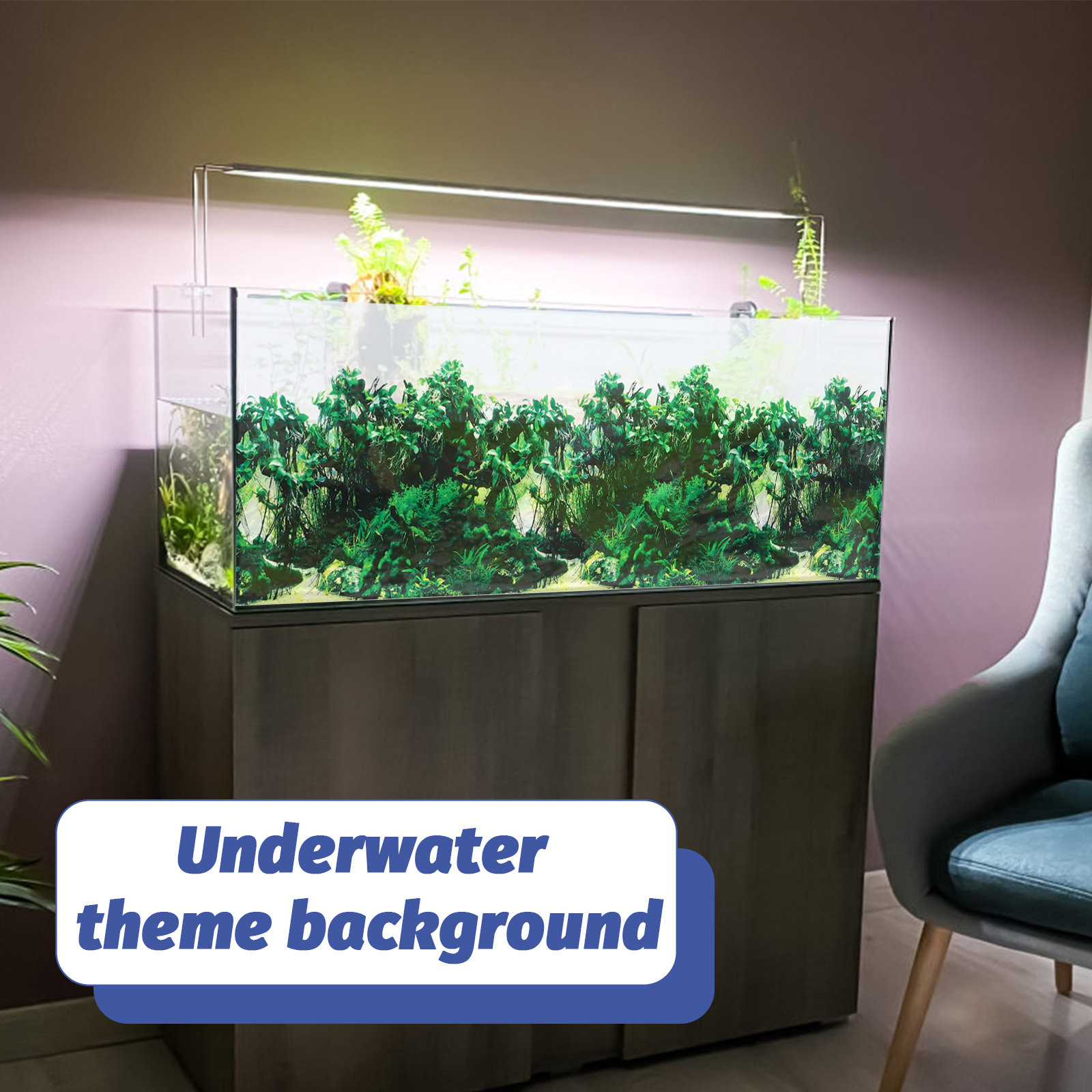 Thickened Fish Tank Background - Aquarium Fish Wallpaper 评论和价格