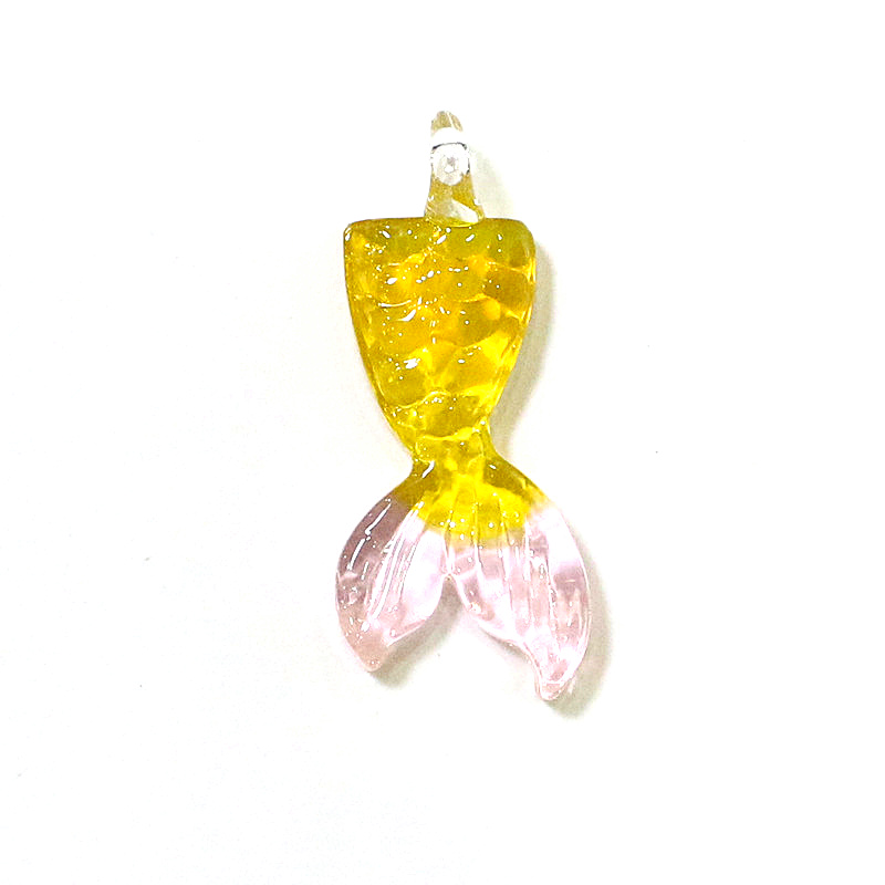 2pcs Glass Fish Tail Charms Cu - Aquarium Fish And Supplies 评论和价格