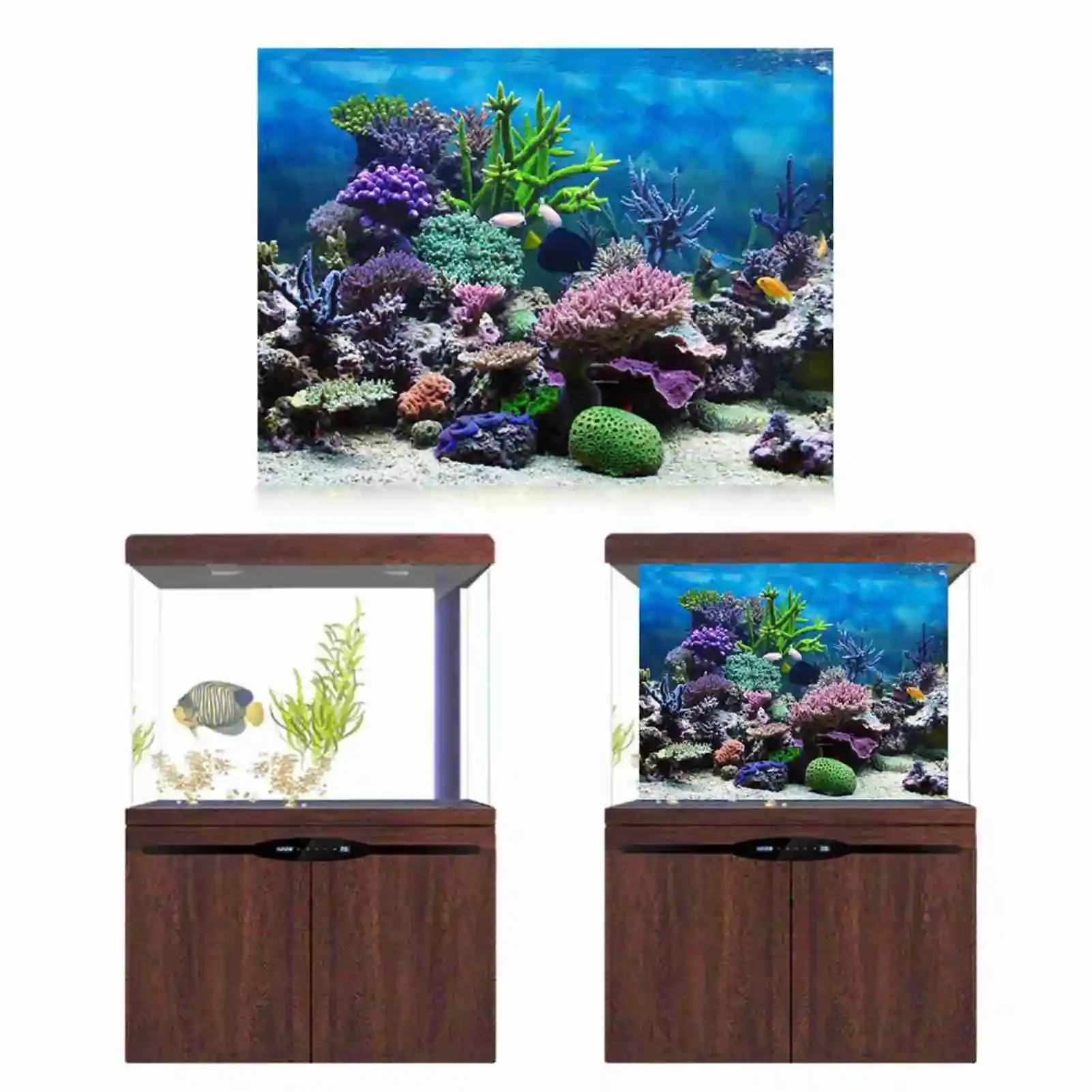 3D Aquarium Landscape Poster R - Aquarium Fish Wallpaper 评论和价格