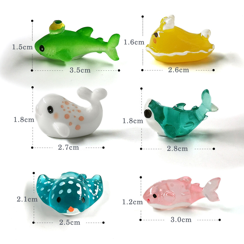 10Pcs Shark Whale Turtle Dolph - Aquarium Fish Dolphin 评论和价格