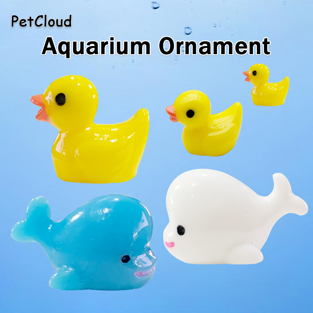 5pcs Fish Tank Ornament Ducks  - Aquarium Fish Dolphin 评论和价格
