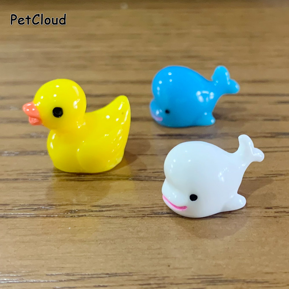 5pcs Fish Tank Ornament Ducks  - Aquarium Fish Dolphin 评论和价格